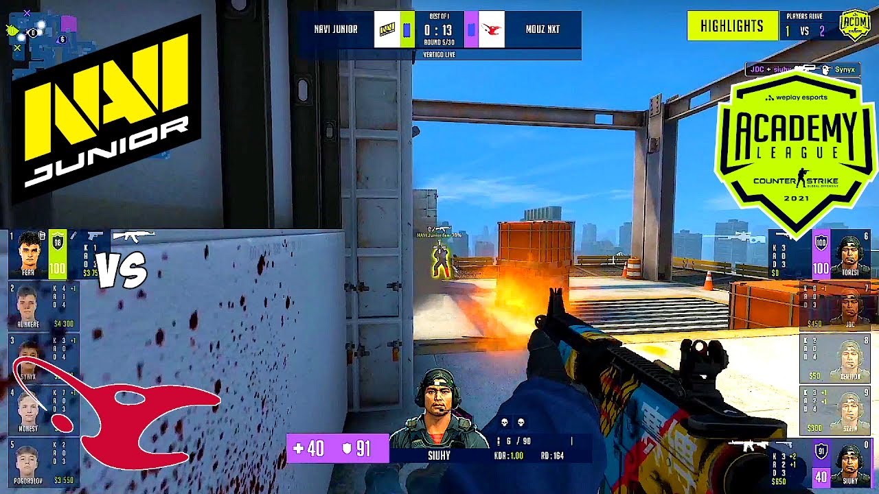 NAVI JUNIOR vs MOUZ NXT. WePlay Academy League Season 1. HIGHLIGHTS CSGO