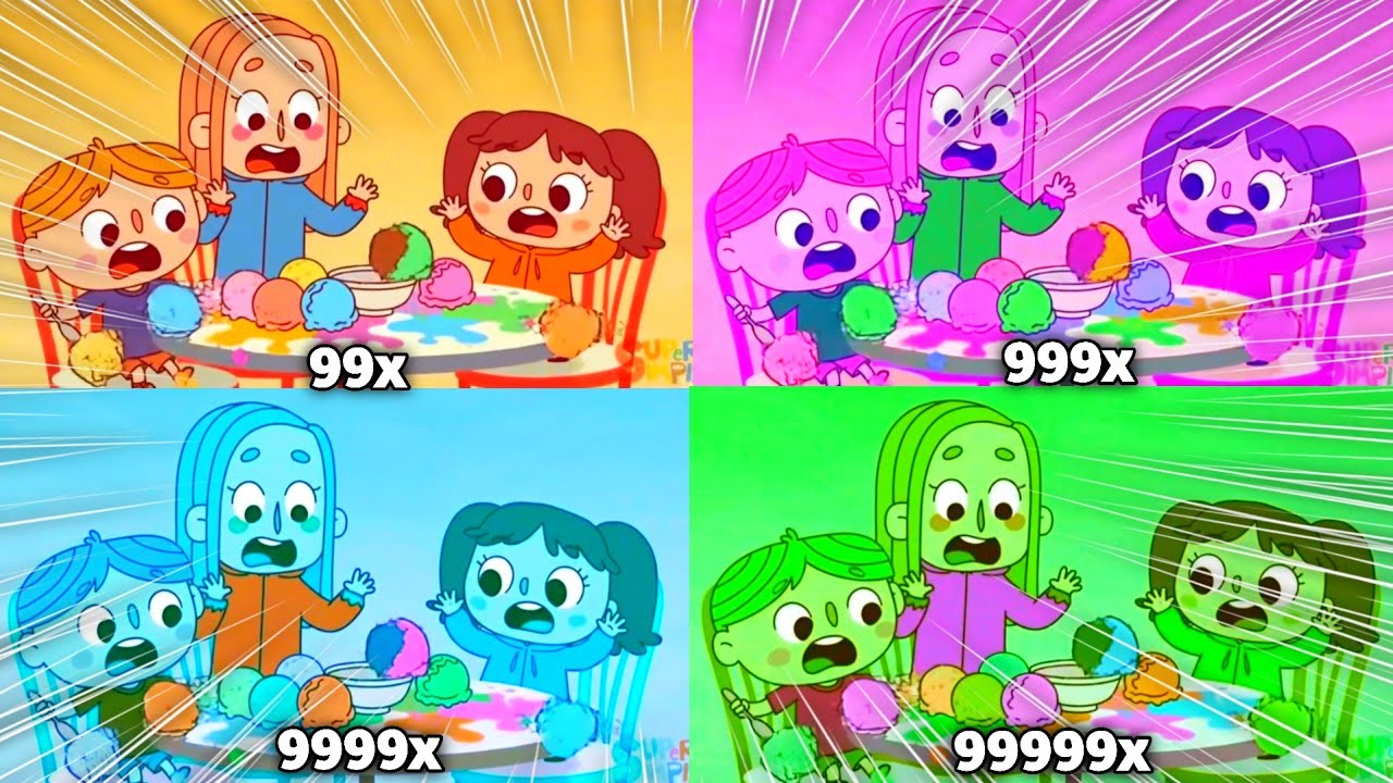 Super Simple Songs Ice Cream Fell Off Intro Spinning at 999999x Speed ​​Klasky Csupo Effects!