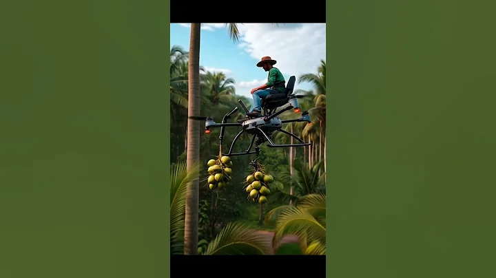 #Title:AI Drone Harvesting Coconuts Future of Smart Farming #farmer