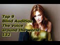 Top 9 Blind Audition (The Voice around the world 132)