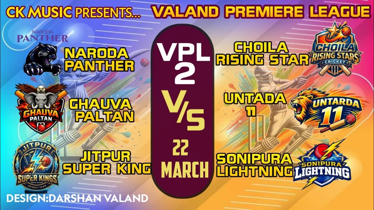 VALAND PREMIER LEAGUE - 2 , DAY -2 , CRICKET LIVE 2026 - YouTube