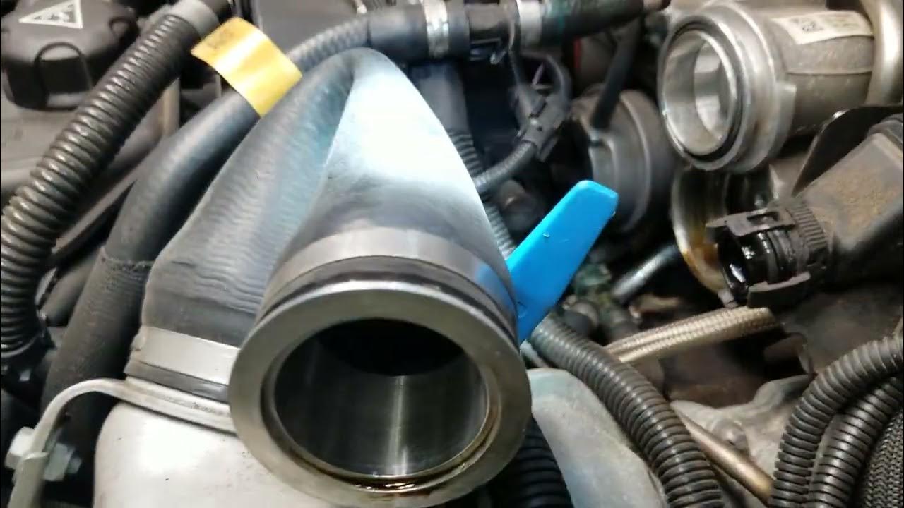 2012 BMW 550i AWD 550XI TURBO V8 COOLANT LEAK Y PIPE - YouTube