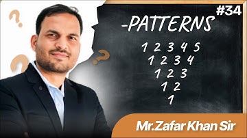 34. Pattern In Python By Zafar Khan Sir