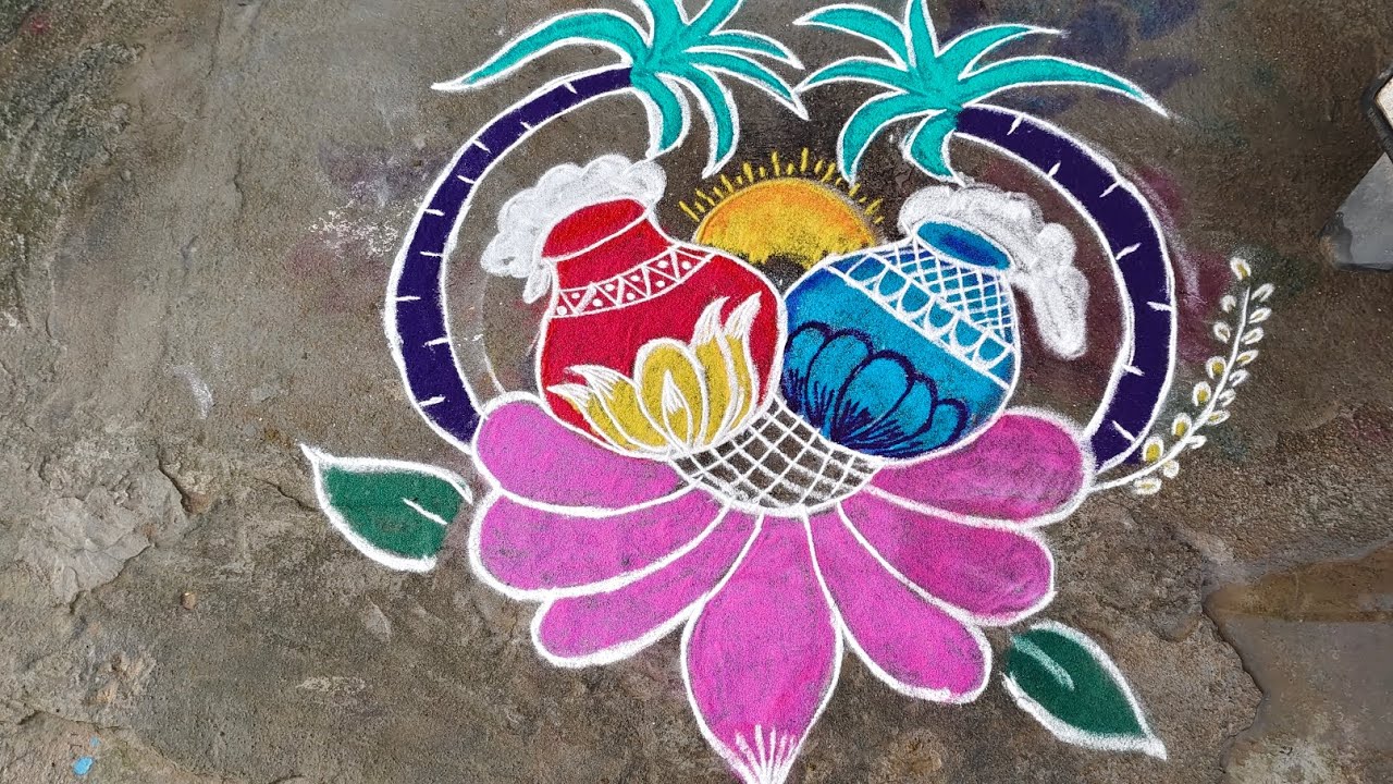  pongal kolam designs.. 