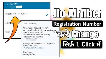 How to change registered mobile number in jio airfire || Jio airfiber ka number change kaise kare