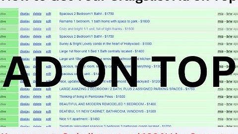 How to Get Your Craigslist Ad on Top!!How to create Craigslist post and 100 % Live Guarantee !! 2024