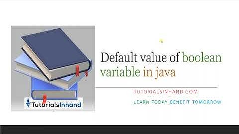 default value of boolean in java