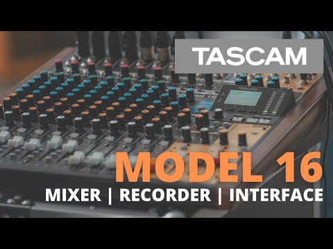 Tascam Model 16 Analogue Mixer with 16 Track Digital Recorder