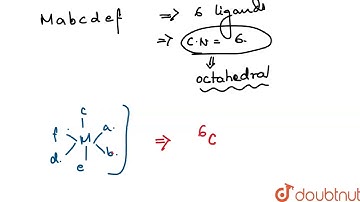 The total number of geometric isomers for Mabcdef are ____________ . | CLASS 12 | COORDINATION C...