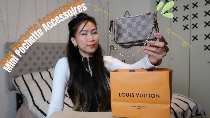 Unboxing Louis Vuitton Pochette Accessoires Vernis Amarante 