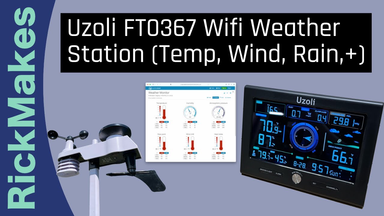 0310 Professional WiFi Weather Station Internet Wireless with Outdoor  Sensor Rain Gauge Weather Forecast Wind Gauge NicetyMeter