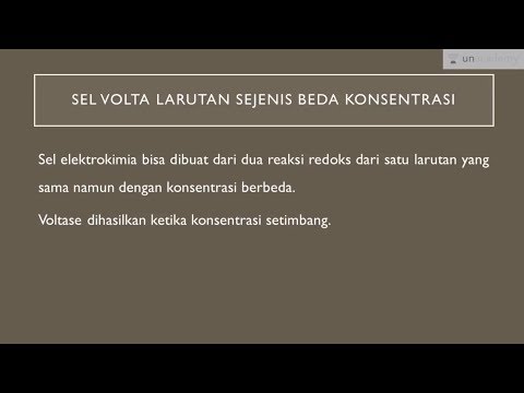 Konsentrasi Sel (Kimia - SBMPTN, UN, SMA)