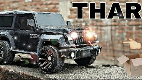 How To Make Mahindra Thar with cardboard home /how to make thar by cardboard / #cardboardtharmaking