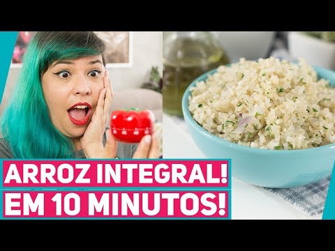 🤩 Como fazer ARROZ INTEGRAL EM 10 MINUTOS SEM PANELA DE PRESSÃO - Me Ajuda Gi 40