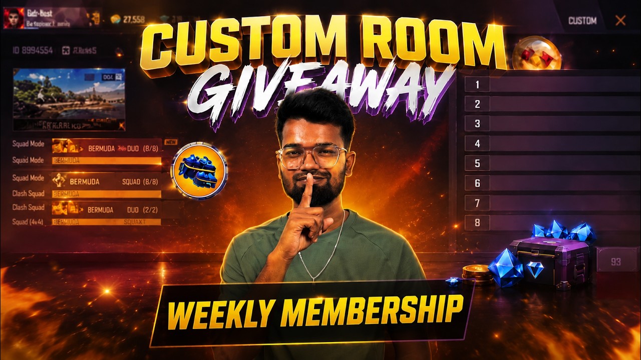 🥳ஆரம்பிக்கலாமா? 🥳|| FREE FIRE WEEKLY MEMBERSHIP GIVEAWAY LIVE TAMIL👑|| GAMING TAMIZHAN