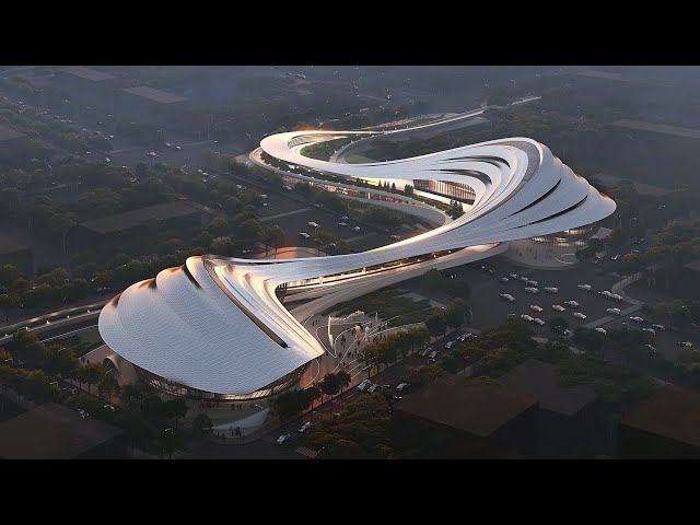 Zaha Hadid Architects designs Xi'an cultural centre to echo meandering valleys class=