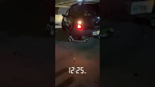 Running Over A Lime Scooter