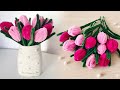 How to Make Tulips with Pipe Cleaners | DIY Flower Bouquet Tutorial | Easy pipe cleaner flowers.