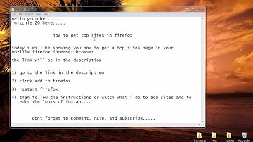 how to add a top sites page to firefox