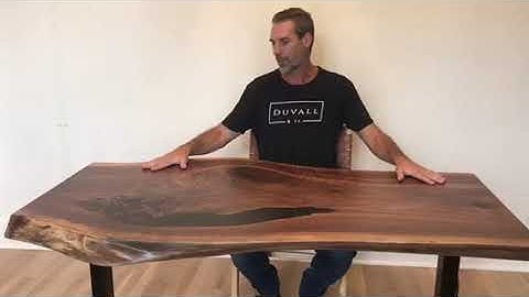 Adjustable Height Live Edge Desk