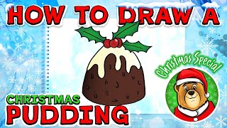 How to draw Christmas pudding (easy)