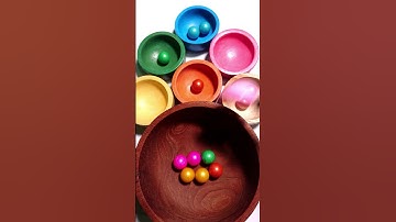 Color Sorting ASMR | wooden and marble #asmr