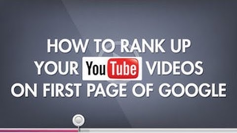 Youtube SEO -How To Rank Youtube Videos in google fast