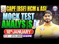 CAPF BSF HCM Vacancy 2025 | BSF HCM &amp; ASI Mock Test Analysis | 18 Jan HCM &amp; ASI Mock Test Solution