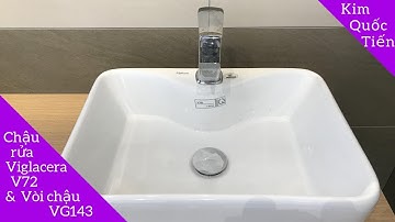 Chậu rửa mặt lavabo V72, Vòi chậu lavabo VG143 | VIGLACERA | KIM QUỐC TIẾN