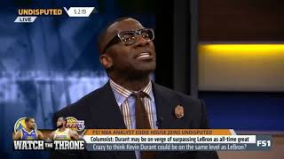 Eddie House \& Skip \& Shannon DEBATE Crazy to think Durant could be on the same level as LeBron?