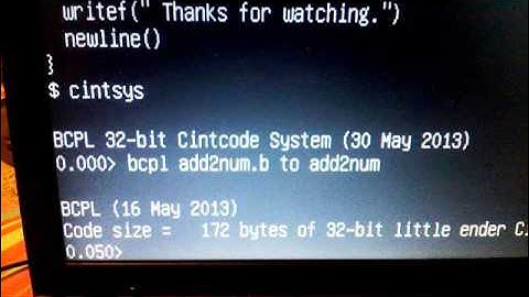 BCPL Program to add two numbers.