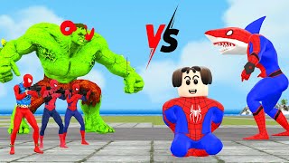 Game GTA 5 Superhero| Movie spider-man vs shark spider-man roblox rescue Iron man by Joker vs venom