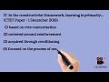 Constructive Framework CDP CTET PYQs December 2019 #mahatet2025 #tetexampreparation