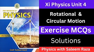 Physics Class 11 unit 4 Rotational and circular motion Exercises MCQs sindh board physics new book