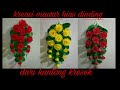 Bunga mawar hiasan dinding dari plastik bag//rose flower wall decoration from plastic bag