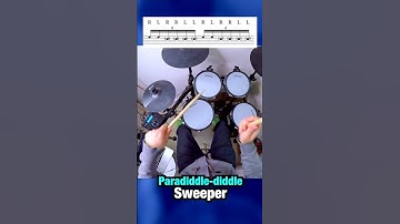 Paradiddle-Diddle Sweeper - DRUM LESSON #Donnermusic #donnerded200max #ad