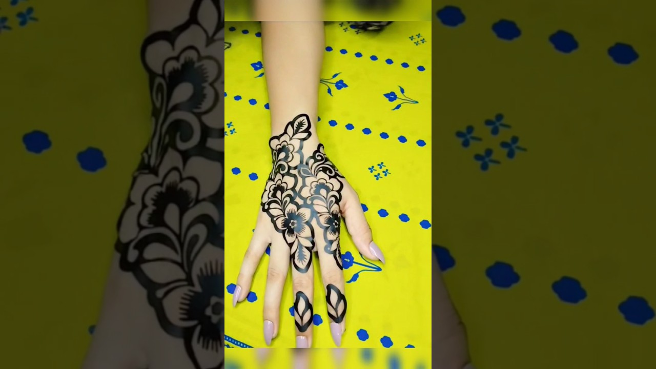 beautiful sticker mehndi design #shorts