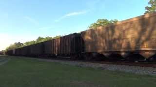 [HD] CSX N154 SB with NEW Boxcar GEVO #3093 - Folkston, GA 04.06.2013