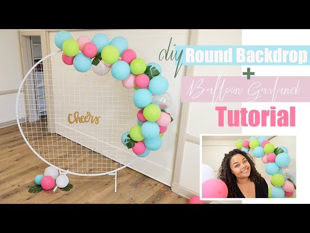 How to Make a Balloon Garland with Strip using Party Backdrop