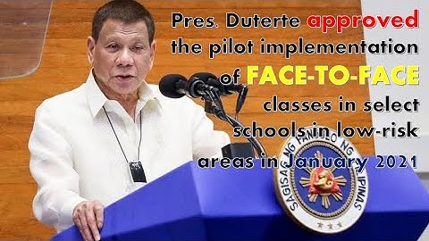 Face-to-Face classes resume on January 2021