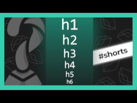 Jak poprawnie używać nagłówków HTML? #shorts