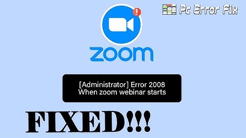 FIXED: Zoom Error 2008 | Working Tutorial | PC Error Fix
