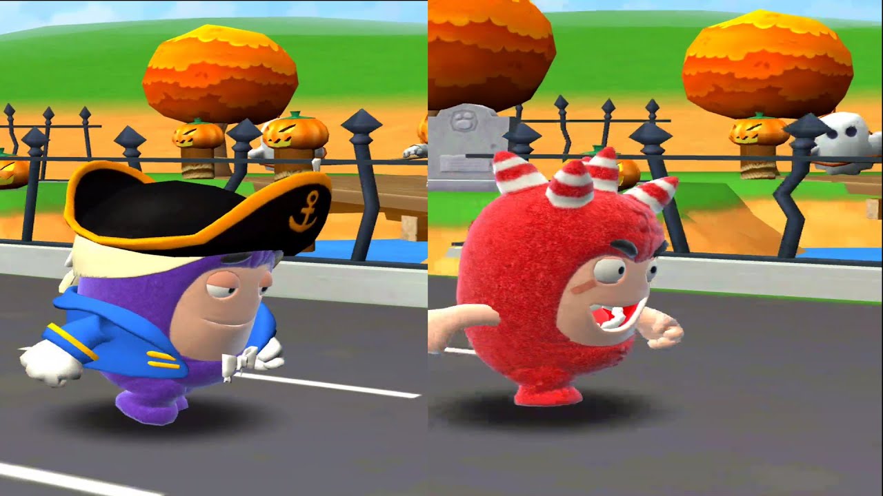 Oddbods Turbo Run Game: Captain Jeff vs Fuse. Running and flying. Who is winner?