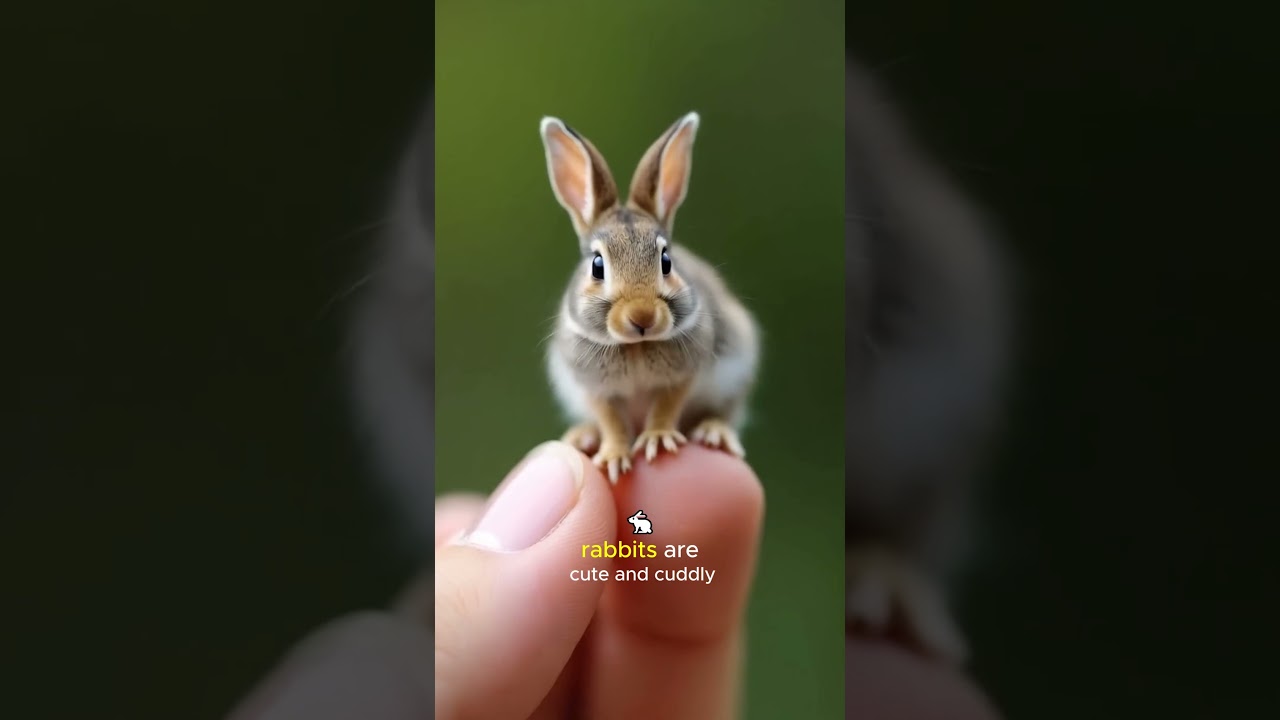 A cute bunny that walks on hands 