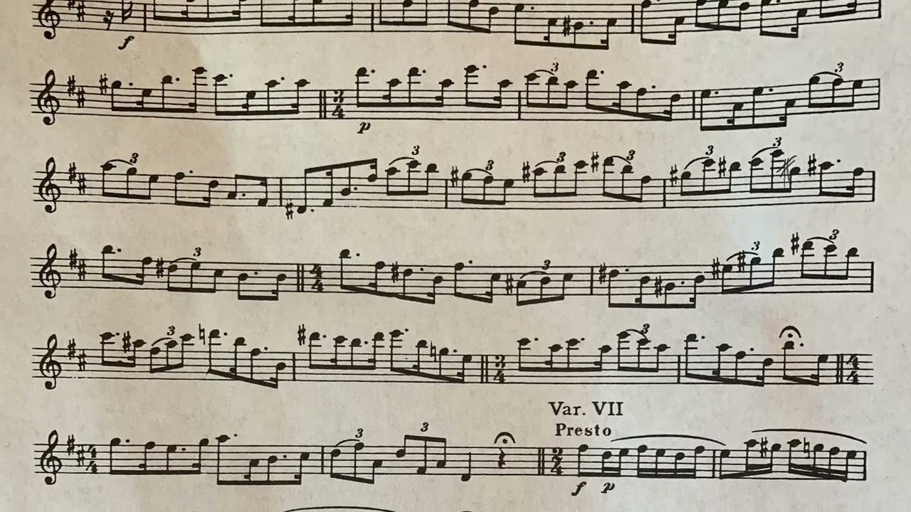 Variations on a Gavotte by Corelli, arr. by Glaser/Rascher, variation ...