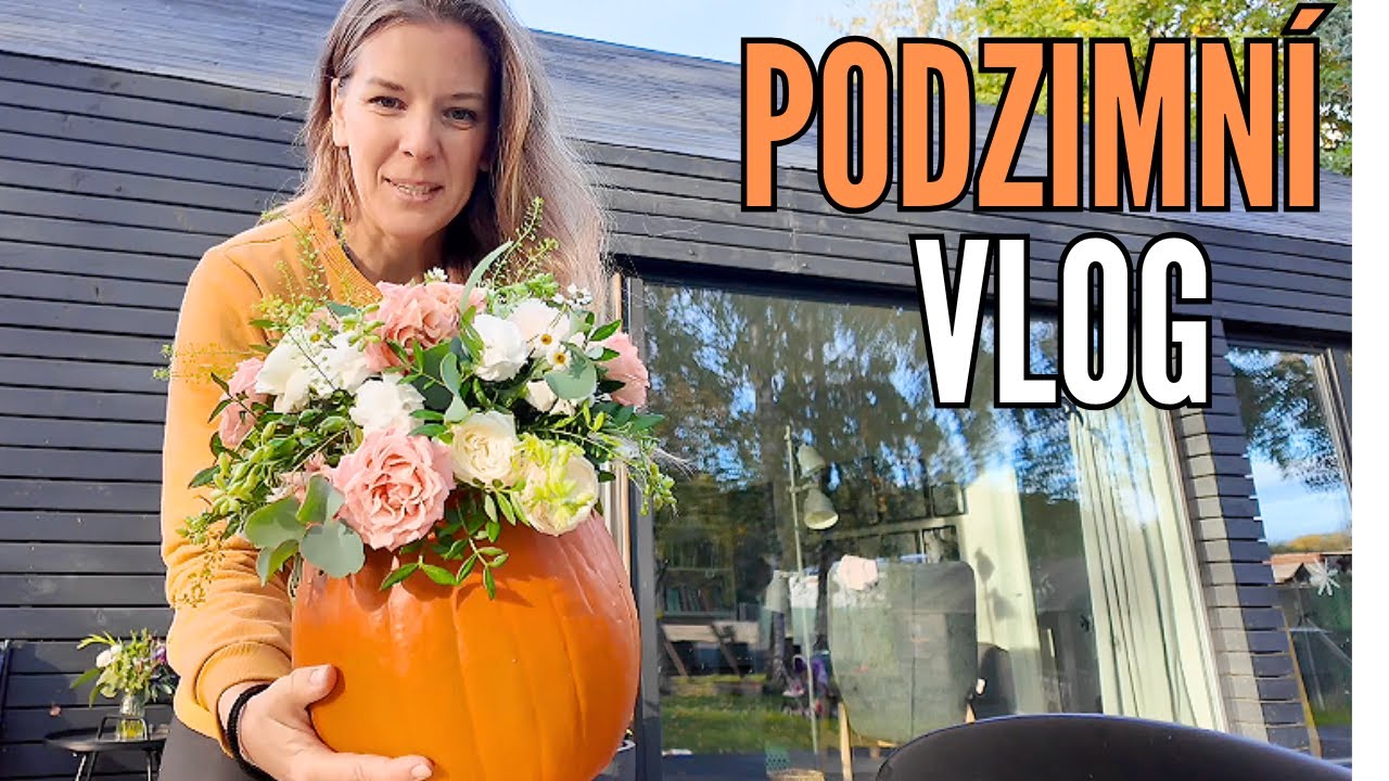 Sklízím poslední úrodu a připravuju záhony na zimu, z dýně tvořím krásnou květinovou dekoraci