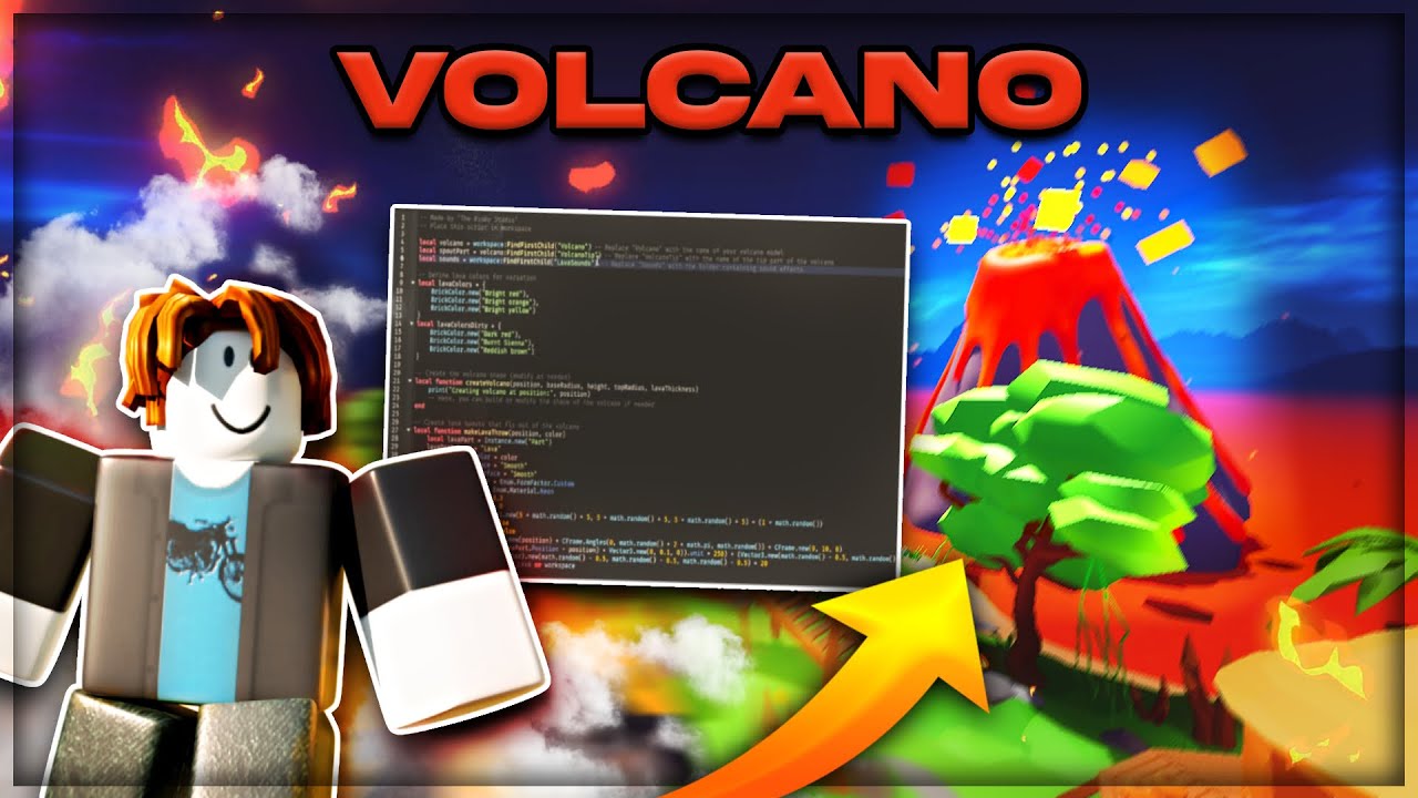 Build A Realistic Erupting Volcano In Roblox Studio YouTube 