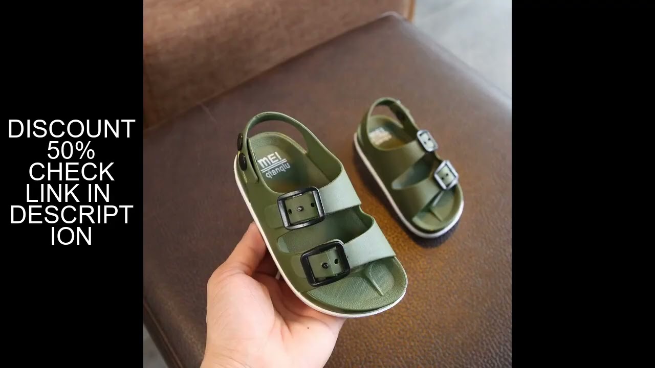 Kids Sandals Boys Girls Beach Shoes Soft Lightweight Closed-Toe Outdoor Children's Toddler Sandasl f