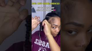 3D Butterfly Braid Slick Back Ponytail Tutorial😨 Hair Tutorial On Natural Curly Hair #mybraidedwig