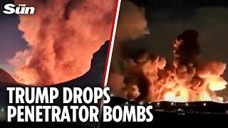 Moment Bunker Buster Bombs Blow Up Isfahan Ammo Depot In Large-Scale Us Attack On Iran